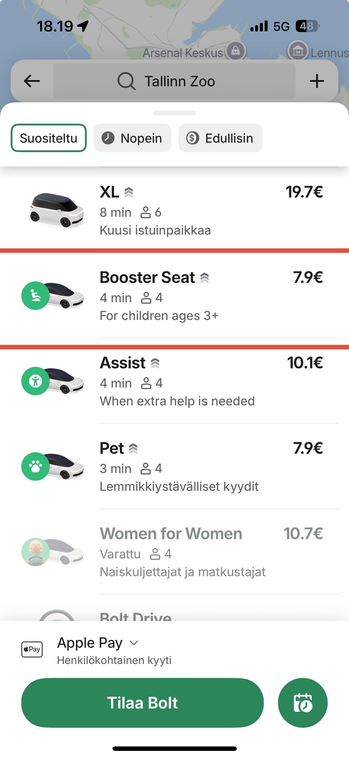 Bolt Tallinna lastenistuin